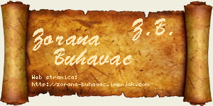 Zorana Buhavac vizit kartica